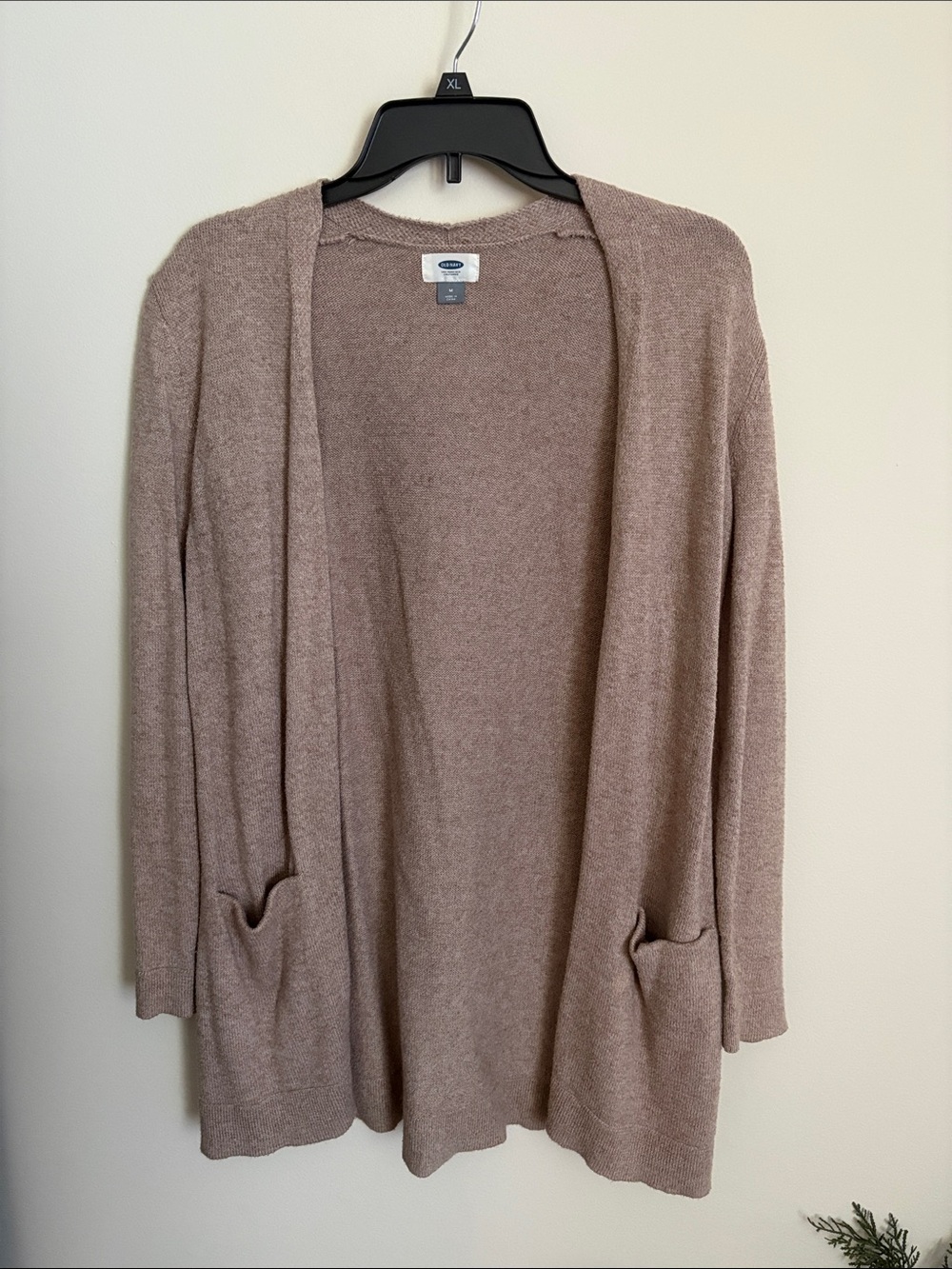 Old Navy Taupe Open-Front Cardigan Sweater
